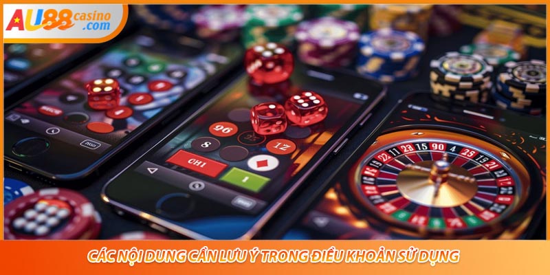 Các nội dung cần lưu ý trong điều khoản sử dụng 